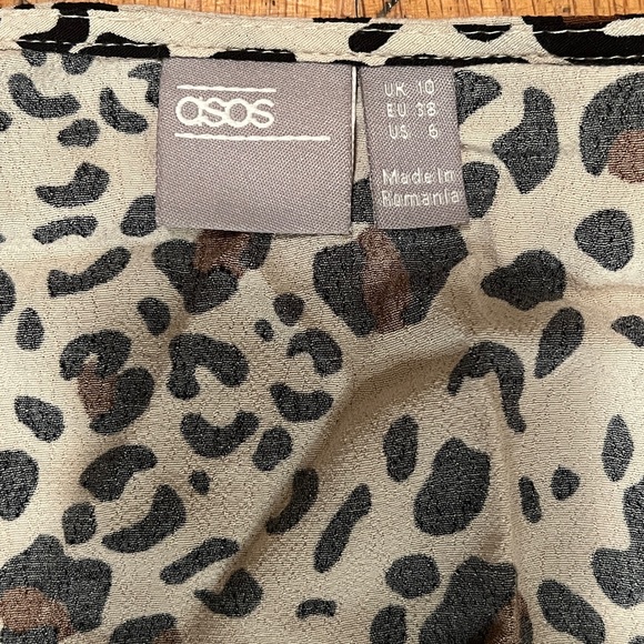 ASOS Leopard Print Wrap Around Blouse - Picture 2 of 5